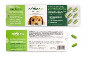 Canine15 Dog Supplement Packaging